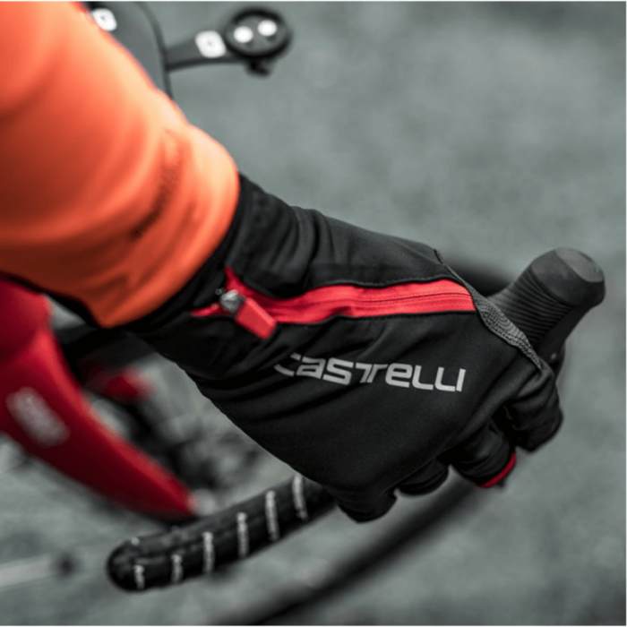 GUANTES CASTELLI SPETTACOLO ROS NEGRO/ROJO
