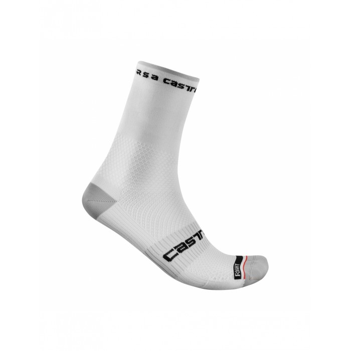 CALCETINES CASTELLI ROSSO CORSA PRO 15 BLANCO