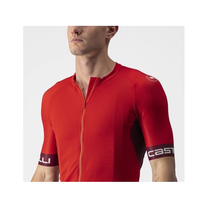 MAILLOT CASTELLI ENTRATA VI ROJO/BURDEOS/MARFIL