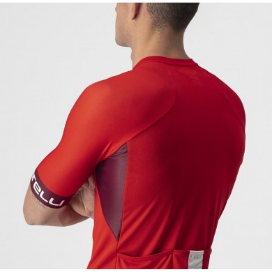 MAILLOT CASTELLI ENTRATA VI ROJO/BURDEOS/MARFIL