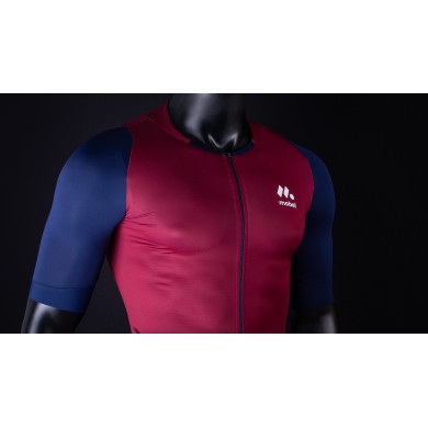 MAILLOT MOBEL MANGA CORTA CIMA BURDEOS