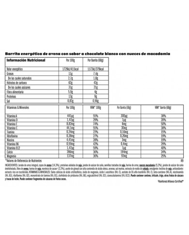 CLIF BARRITA CHOCOLATE BLANCO Y NUECES DE MACADAMIA